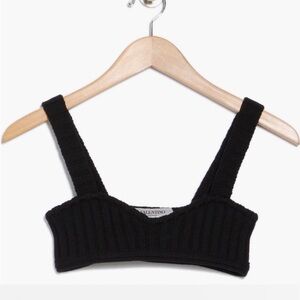 Valentino Black Textured Knit Top